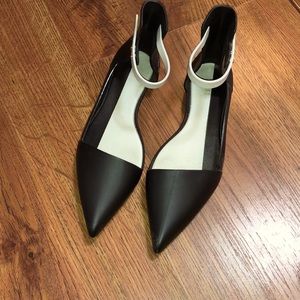 Melissa jelly pointed toe black strap flats